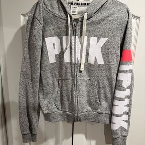 Victoria's Secret Gray Hoodie with White Accents